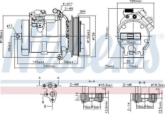 Nissens 890049 - Компрессор кондиционера avtokuzovplus.com.ua