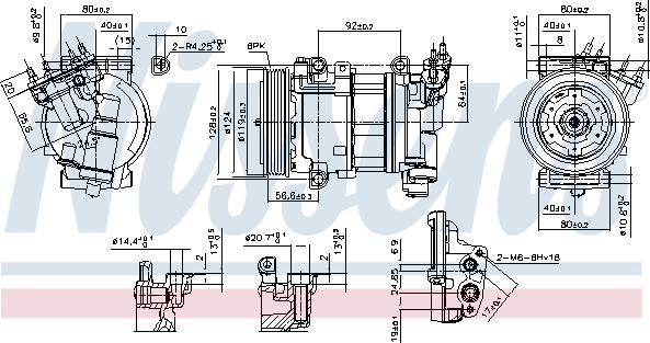 Nissens 890051 - Компресор кондиціонера autocars.com.ua