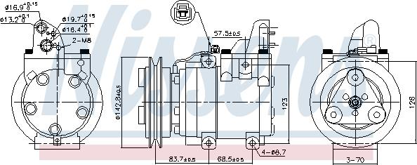 Nissens 890059 - Компресор, кондиціонер autocars.com.ua