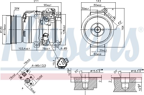 Nissens 890066 - Компресор, кондиціонер autocars.com.ua