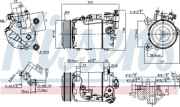 Nissens 890098 - Компресор кондиціонера First Fit autocars.com.ua