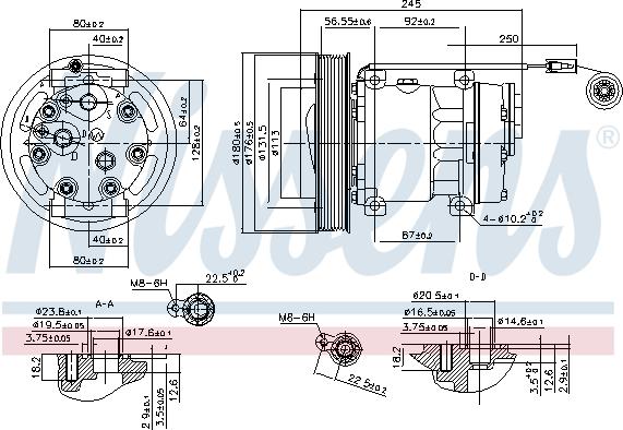 Nissens 890114 - Компресор, кондиціонер autocars.com.ua