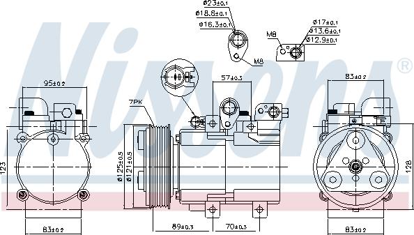 Nissens  890136 - Компресор, кондиціонер autocars.com.ua