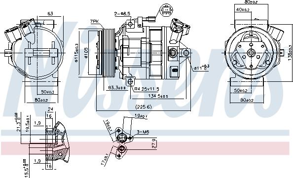 Nissens 890138 - Компрессор кондиционера avtokuzovplus.com.ua