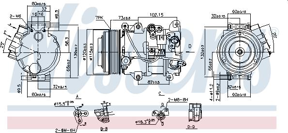 Nissens 890141 - Компресор, кондиціонер autocars.com.ua