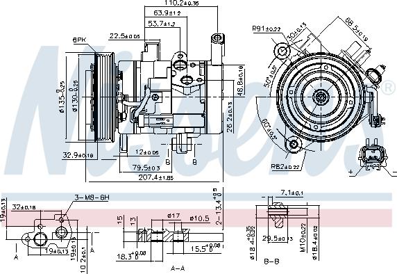 Nissens 890159 - Компрессор кондиционера avtokuzovplus.com.ua