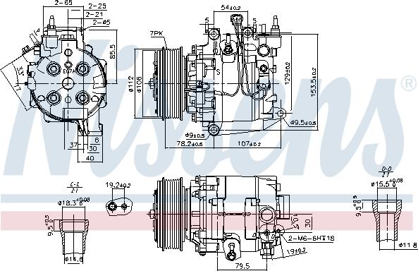 Nissens 890167 - Компресор, кондиціонер autocars.com.ua