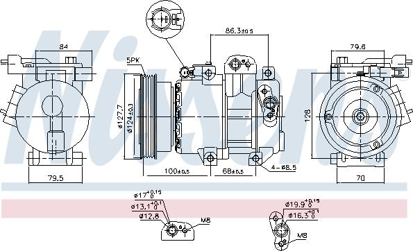 Nissens 890232 - Компресор кондицiонера autocars.com.ua