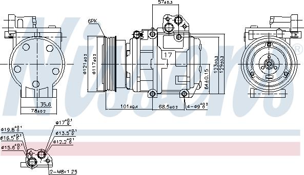 Nissens 890234 - Компресор, кондиціонер autocars.com.ua