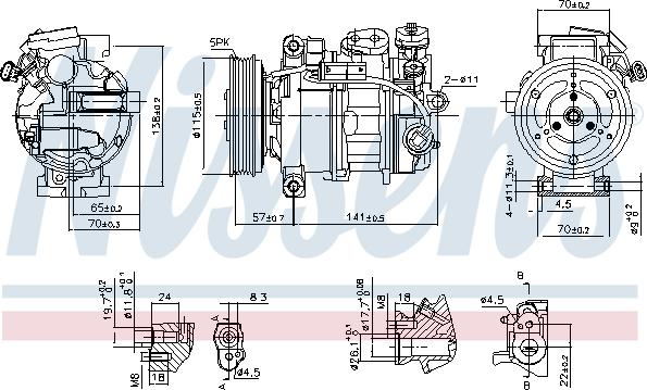 Nissens 890246 - Компрессор кондиционера avtokuzovplus.com.ua