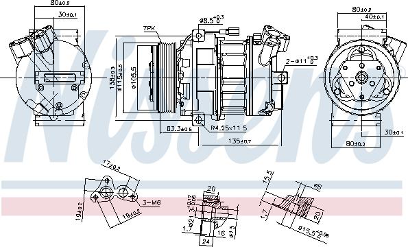 Nissens 890269 - Компресор кондиціонера autocars.com.ua