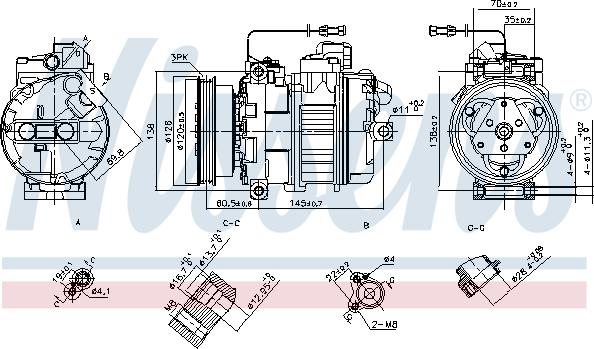 Nissens 89027 - Компрессор кондиционера avtokuzovplus.com.ua