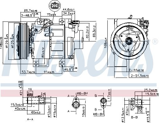 Nissens 890293 - Компресор, кондиціонер autocars.com.ua