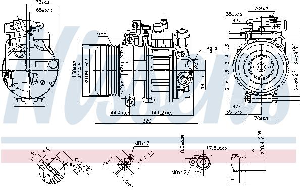 Nissens 890296 - Компрессор кондиционера autodnr.net