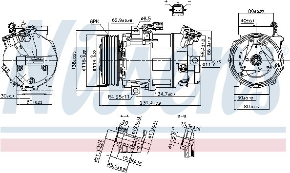 Nissens 890297 - Компрессор кондиционера avtokuzovplus.com.ua