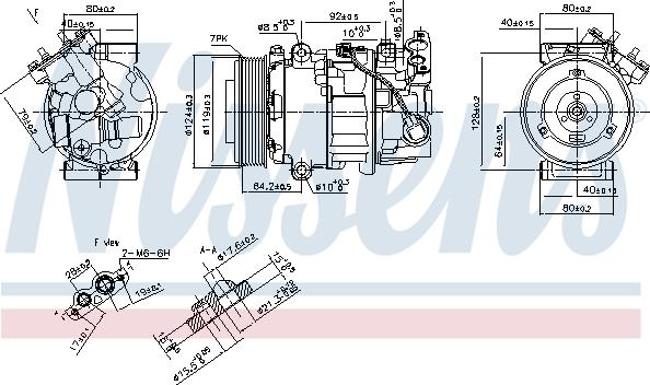 Nissens 890299 - Компресор, кондиціонер autocars.com.ua