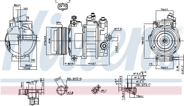 Nissens 89031 - Компресор кондицiонера autocars.com.ua