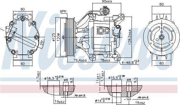 Nissens 890323 - Компресор, кондиціонер autocars.com.ua