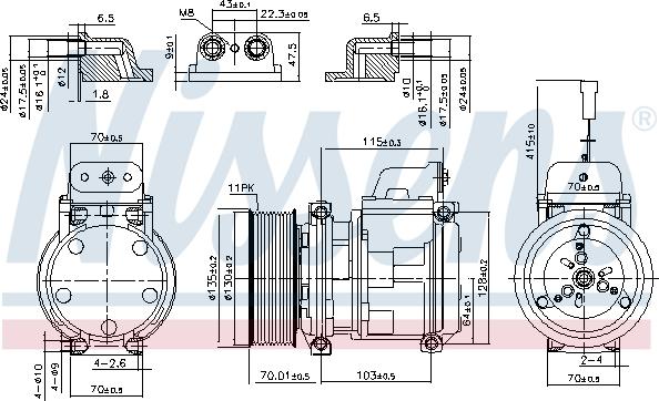 Nissens 890331 - Компресор, кондиціонер autocars.com.ua