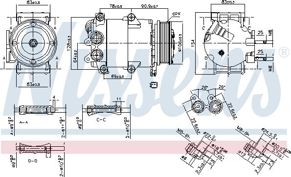 Nissens 890392 - Компрессор кондиционера avtokuzovplus.com.ua