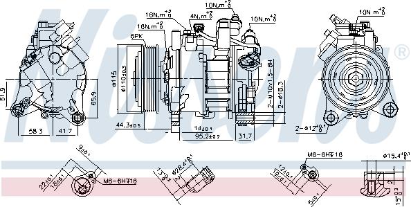 Nissens 890397 - Компрессор кондиционера avtokuzovplus.com.ua