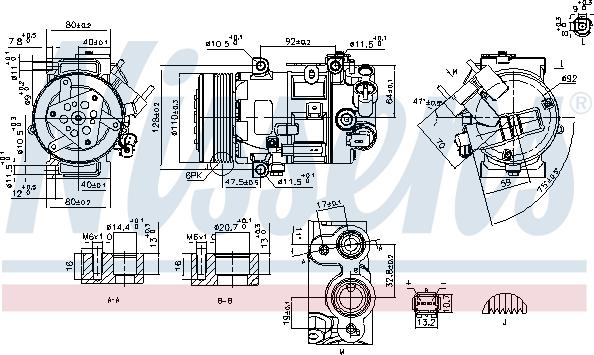 Nissens 890420 - Компресор, кондиціонер autocars.com.ua