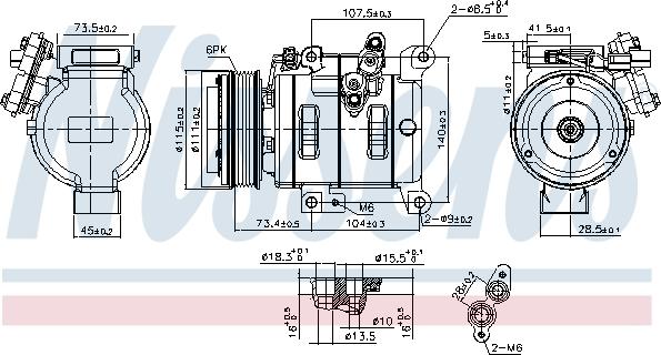 Nissens 890614 - Компресор, кондиціонер autocars.com.ua