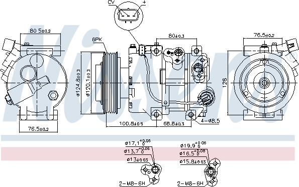 Nissens 890651 - Компресор, кондиціонер autocars.com.ua