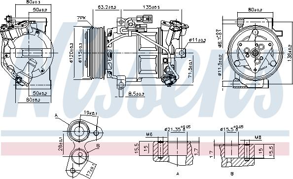 Nissens 890653 - Компресор, кондиціонер autocars.com.ua