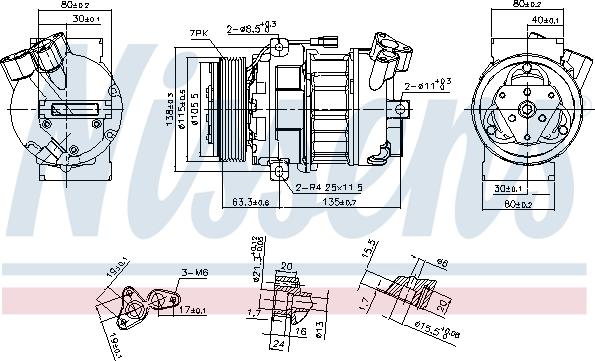 Nissens 890656 - Компрессор кондиционера avtokuzovplus.com.ua