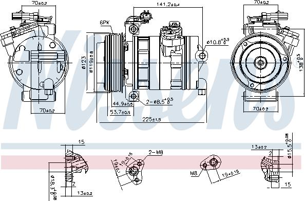 Nissens 890662 - Компресор кондицiонера autocars.com.ua