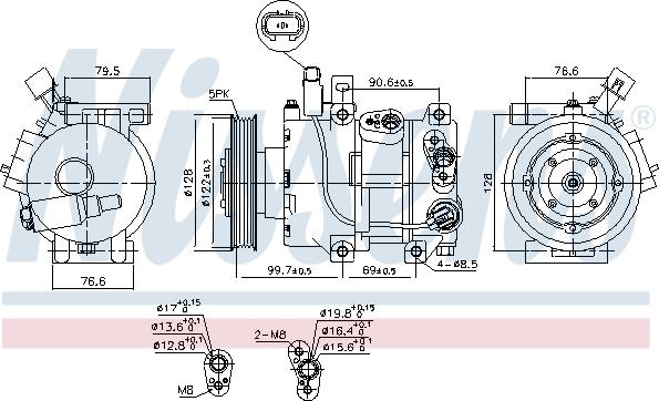 Nissens 890689 - Компресор, кондиціонер autocars.com.ua