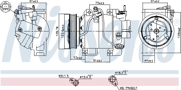 Nissens 890700 - Компресор, кондиціонер autocars.com.ua