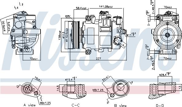 Nissens 890757 - Компресор, кондиціонер autocars.com.ua