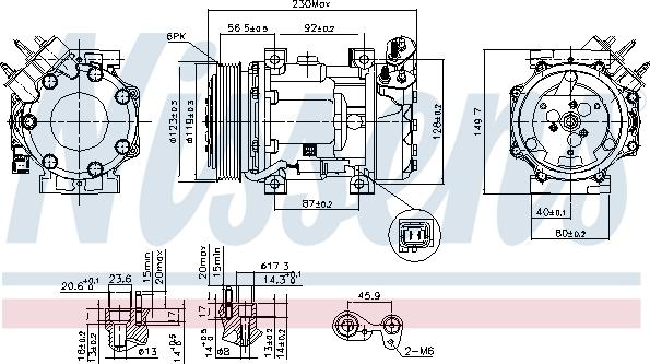 Nissens 89076 - Компресор кондицiонера autocars.com.ua