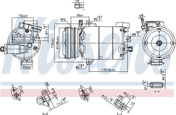 Nissens 890794 - Компресор, кондиціонер autocars.com.ua