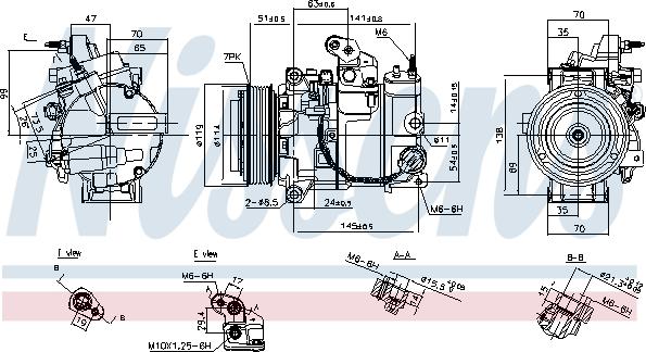 Nissens 890816 - Компресор, кондиціонер autocars.com.ua