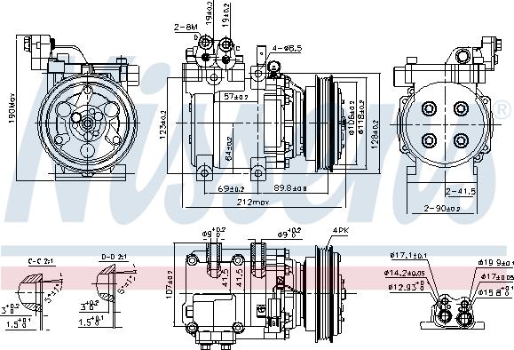 Nissens  89082 - Компрессор кондиционера avtokuzovplus.com.ua