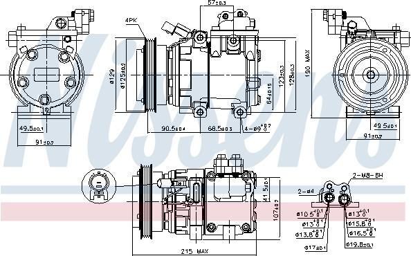 Nissens  89085 - Компрессор кондиционера avtokuzovplus.com.ua