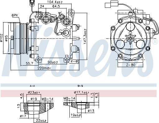 Nissens 890879 - Компресор, кондиціонер autocars.com.ua