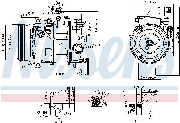 Nissens 890880 - Компресор, кондиціонер autocars.com.ua