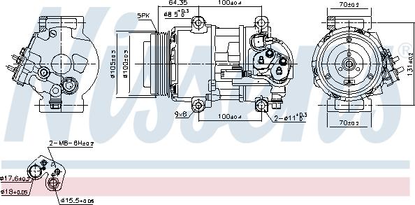 Nissens 89089 - Компрессор кондиционера avtokuzovplus.com.ua