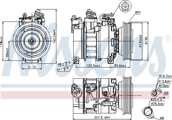 Nissens 89094 - Компресор, кондиціонер autocars.com.ua