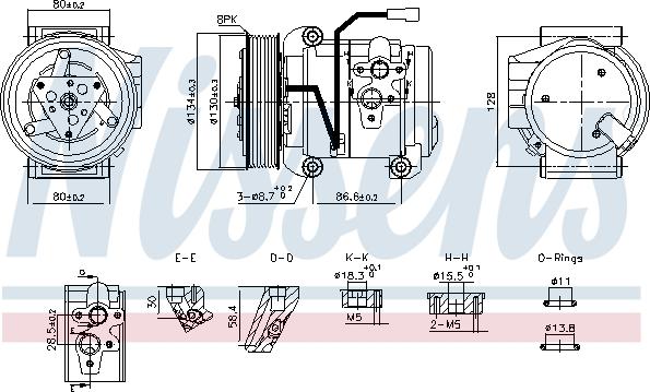 Nissens 890957 - Компрессор кондиционера autodnr.net