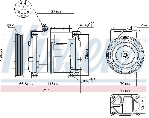 Nissens 89097 - Компресор, кондиціонер autocars.com.ua