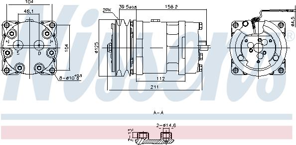 Nissens 891000 - Компресор, кондиціонер autocars.com.ua