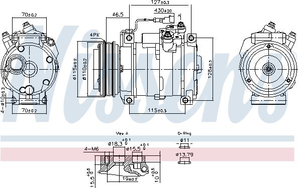 Nissens 891005 - Компрессор кондиционера avtokuzovplus.com.ua