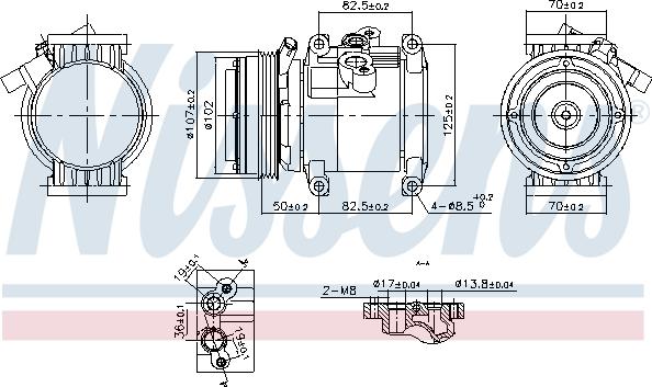 Nissens 891011 - Компресор, кондиціонер autocars.com.ua