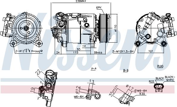 Nissens 891019 - Компресор кондиціонера First Fit autocars.com.ua