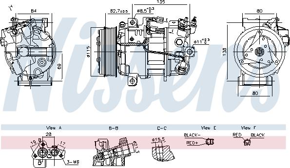 Nissens 891042 - Компресор, кондиціонер autocars.com.ua